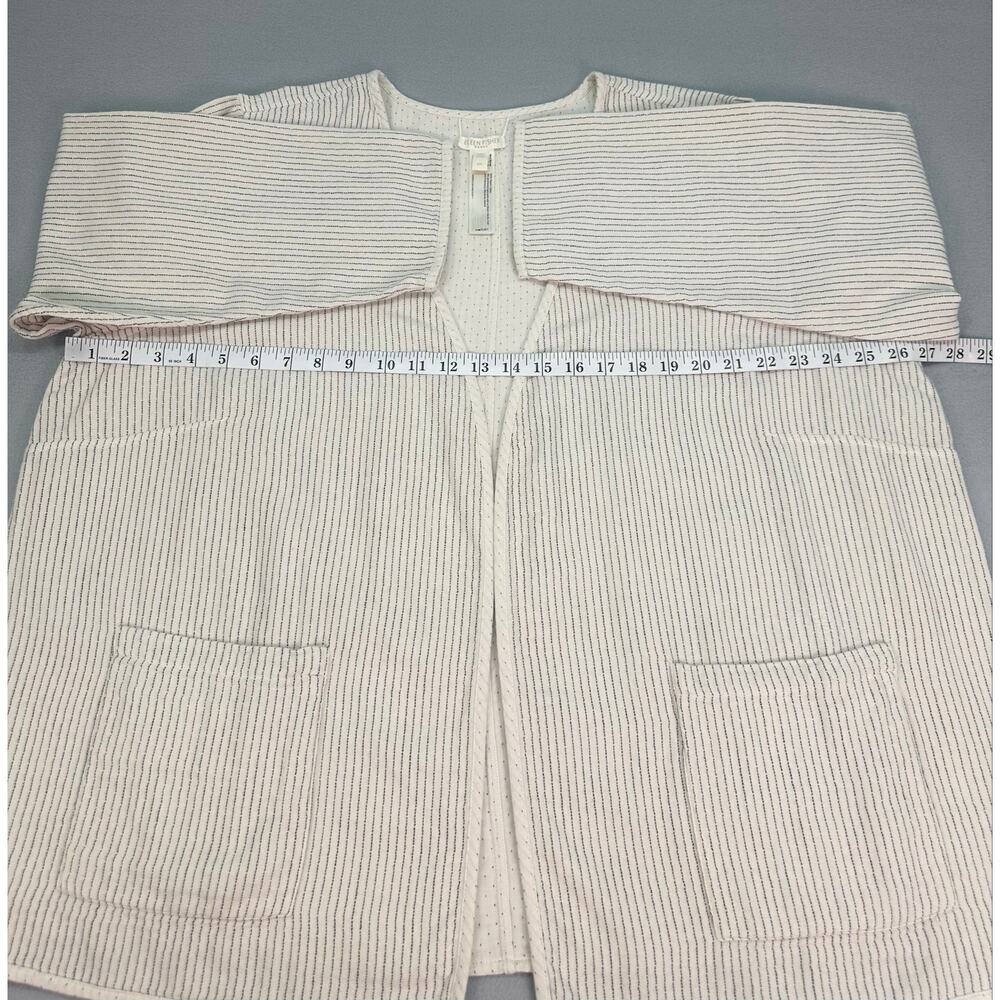 Eileen Fisher Reversible Organic Cotton Cardigan Jacket Stripe/Solid Size 2X - Picture 11 of 12